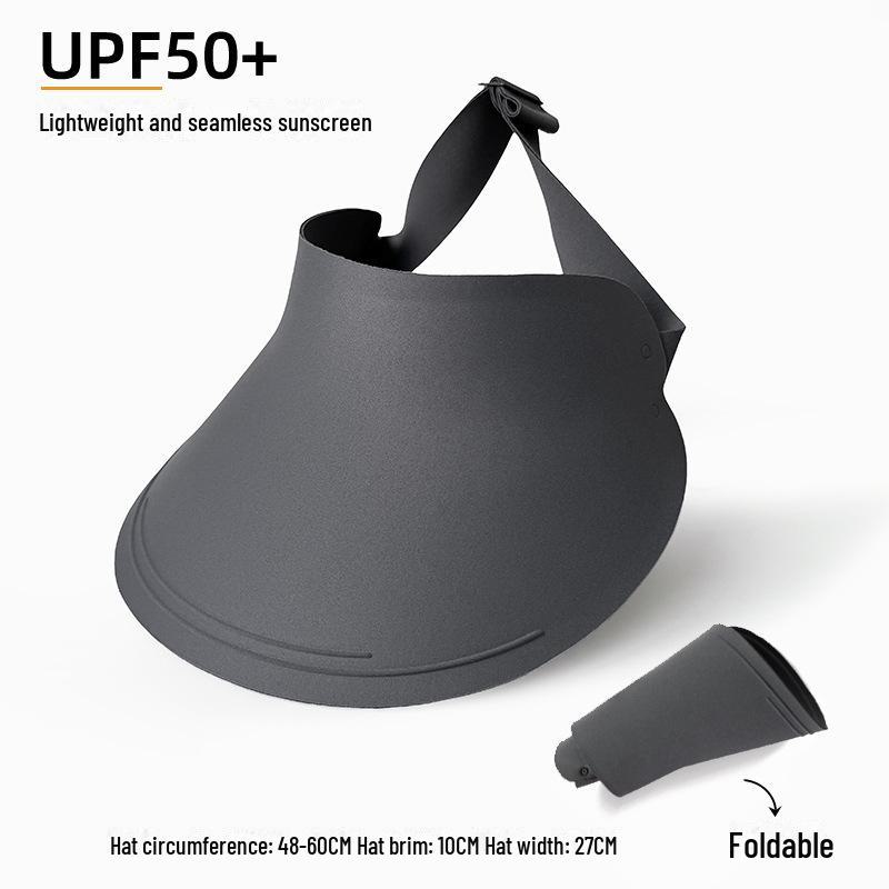 Women's Seamless Sun Protection Hat: Large Brim, Hollow Top for Cycling In Spring and Summer