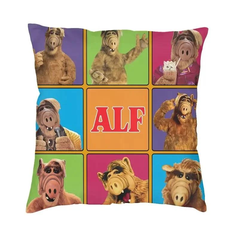 Fashion Alf Cushion Cover 45x45cm Polyester Alien Life Form Sci Fi Tv Show Pillow Case for Sofa Car Square Pillowcase Decoration