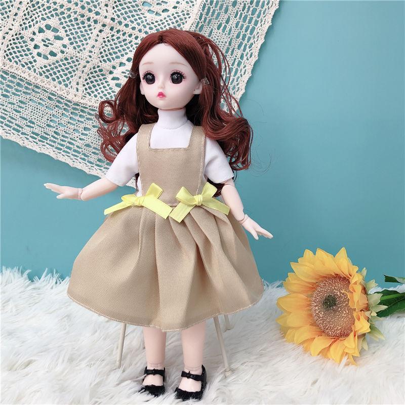 30CM mini pohyblivá kloubová panenka Dívčí hračka 3D Big Eyes BJD Princess Kompletní oblečení Kolekce šatů Dětská panenka Dárek