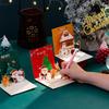 Zarflı Noel El Yazısı 3D Teşekkür & Tebrik Kartı Seti