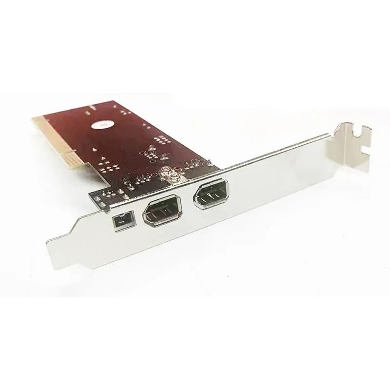 Novo Controlador de Placa PCI Firewire IEEE 1394 de 4 Portas 4 / 6 Pinos para 1394 Placa de Captura de Vídeo Adaptador com CD de Driver para HDD MP3 PDA