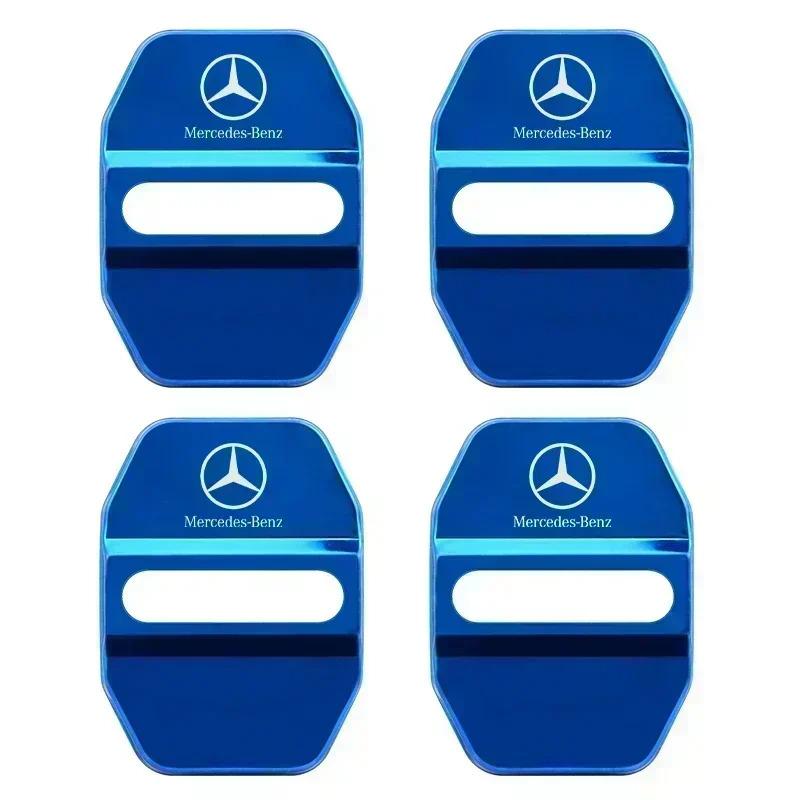 BTP5   4PCS Car Door Lock cover Protect Buckle Cover Latch Stop Anti Rust Car Accessories For Mercedes Benz W211 W210 W213 W203 W205