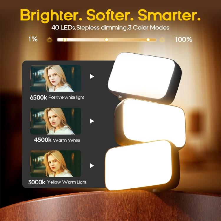 LED Video Light for Pocket 3 Action Camera Portable Type C Rechargeable Auxiliary LED Fill Light Adjustable Brightness