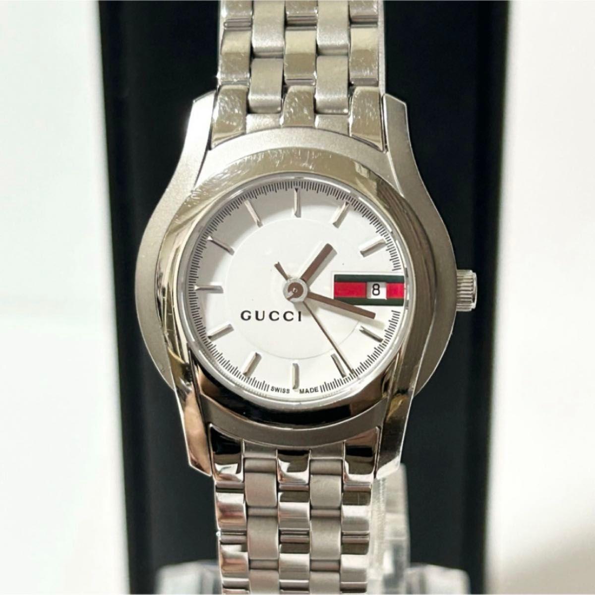 Used GUCCI Gucci 5500L Sherry Line SS White Dial Ladies Watch