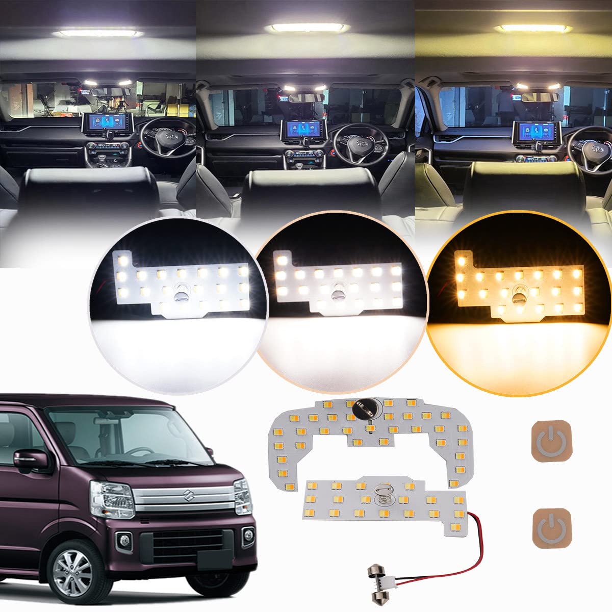 

LED Room Lamp Set for Toyota Every Wagon Custom New 3 15 Levels of Brightness Super Bright Interior LED Room Custom Easy Includes Special Tools and