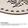 4pcs Circle Wooden Crochet Bag Bottom Crochet Basket Base Unfinished Wood for DIY Craft Basket Crochet Bags Weaving Base 5.5"