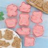 8Pcs Cute Bear Shape Biscuit Mold Set Cookie Plunger Hand Pressure DIY Fondant Cake Decoration Tools Sugar Craft Easy To Use