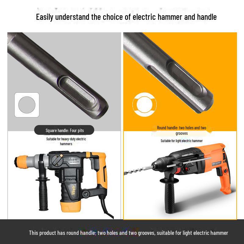 17-piece Electric Hammer Drill and Chisel Tool Set with Various Attachments