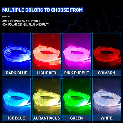 Car Interior Ambient LED Light Strip RGB USB Fiber Optic Neon Auto Dashboard Console Decoration Atmosphere Lamp 1/2/3/4/5M