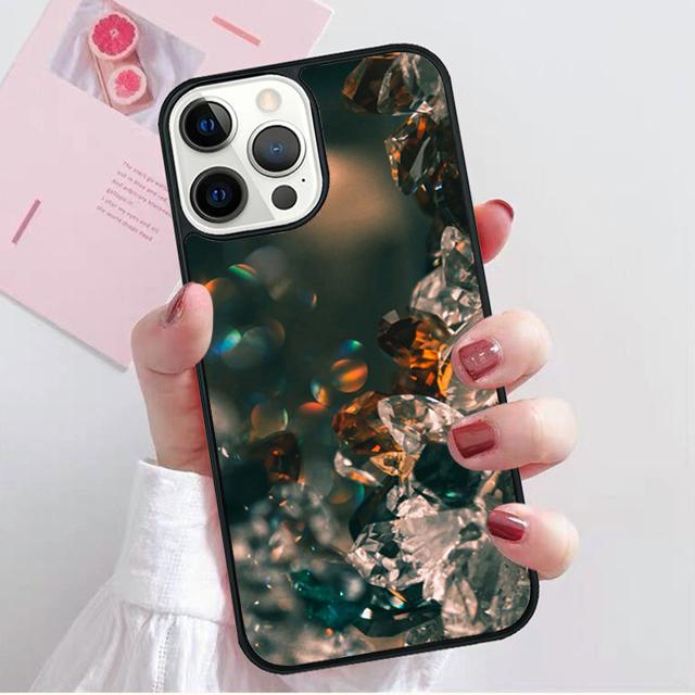 

Opal Agate Marble Stone Phone Case For iPhone 17 Air 15 16 Cover 14 13 Pro Max 12 11 Pro Max Max Plus Coque Shell iPhone 17pro