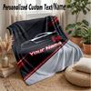 Nissan GT-R Custom Flannel Throw Blanket Print Your Name Text Soft Warm Blanket Holiday Present