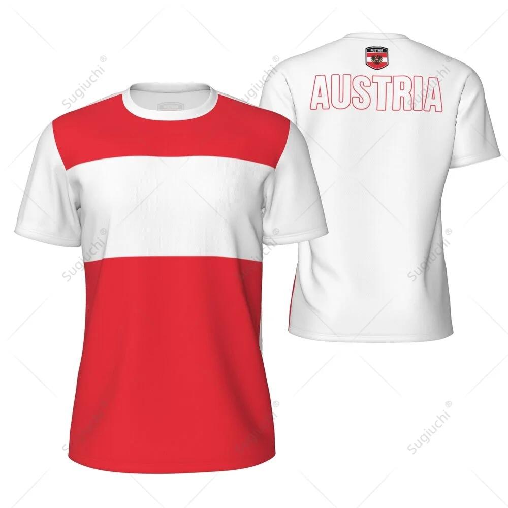 AUSTRIA Flag 3D Print Sports Quick-dry Breathable Men T-shirt Football Jersey Team Short-sleeve Parent-child Top Clothes Summer