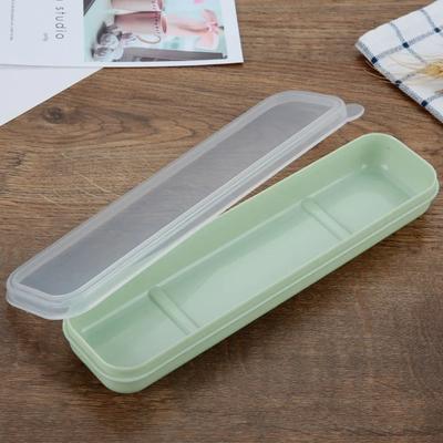 Boîte à couverts portable et réutilisable, idéale pour les voyages, l'extérieur, l'école, la maison, avec fentes, pratique, avec couvercle transparent