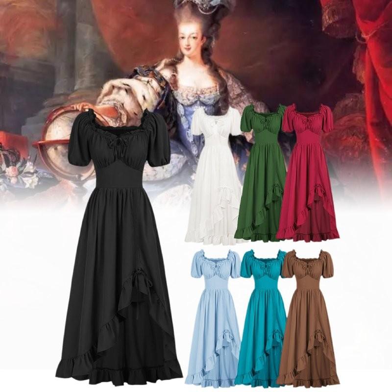 Medieval Lady Renaissance Gown Dress Cosplay Decoration Costume Set Performance