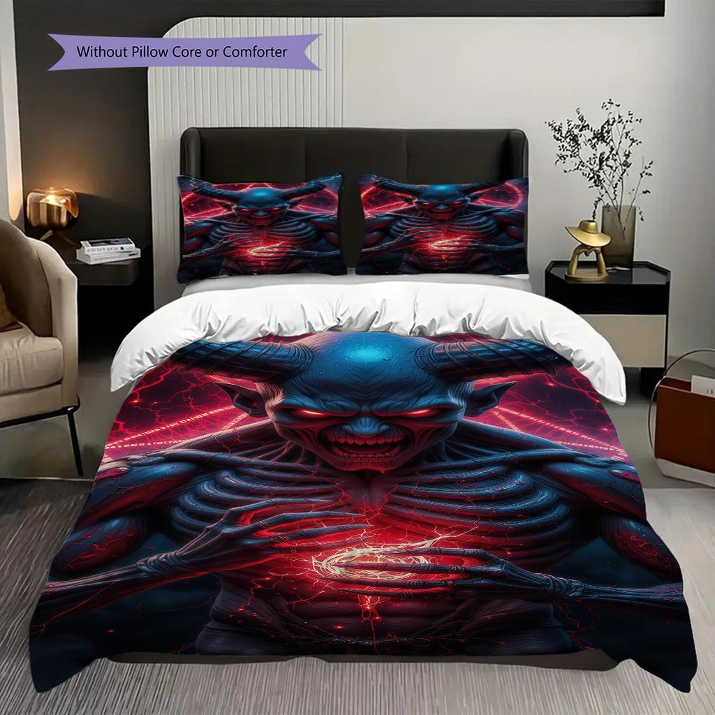 Dark Fantasy Warrior Set Threepiece Set 1 Duvet Cover 2 Pillowcase Without Core Bedding Set Christmas Birthday Gift