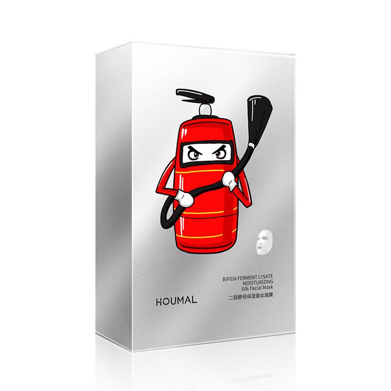 HOUMAI Masca de drojdie cu dublă divizare, blândă, pentru micșorarea porilor, controlul uleiului, esență hidratantă, mască de față stingător