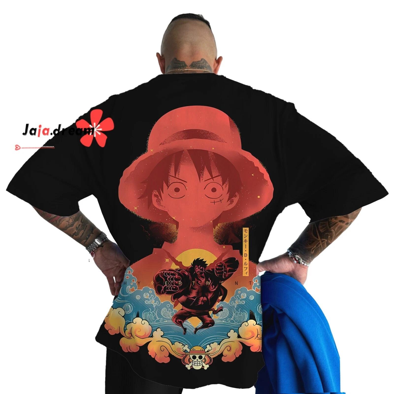 

Футболка с принтом Аниме Манга One Piece Луффи Повседневные Костюмы Полиэстер Унисекс 3XL