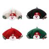 Wool Felt Material Painter Beret Hat Red Green Color Wool Beret Hat  Christmas Party