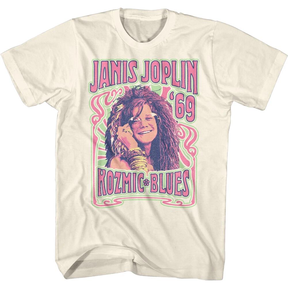Janis Joplin 1969 Kozmic Blues Men s T Shirt Rock & Soul Music Merch L