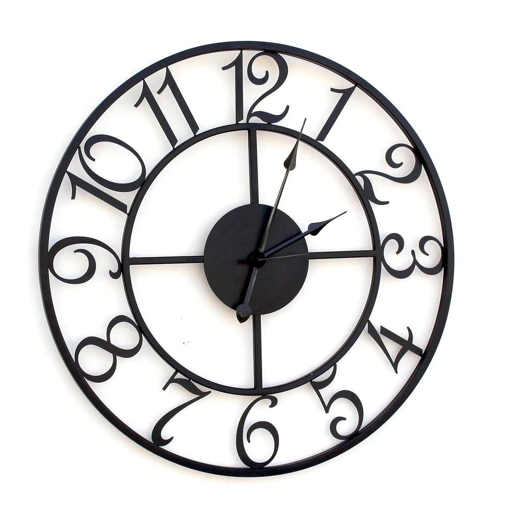 Numeral Designer Modern Wall Watch for Home Décor | Antique Fancy Big Size Modern Wall Watch (M-24 Inch),Black