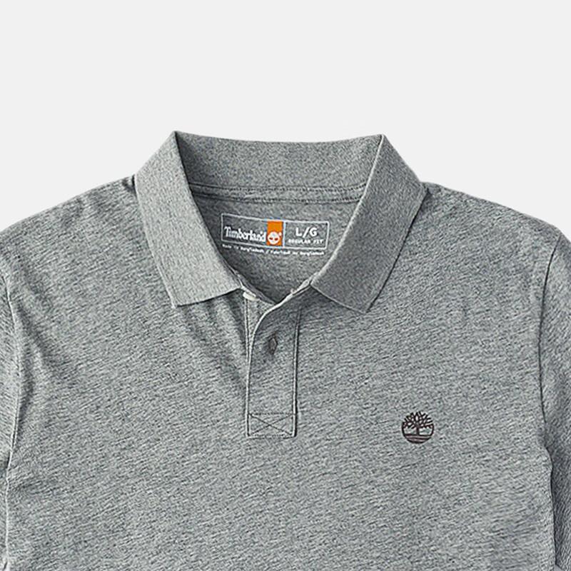 Timberland Logo Polo Shirt 'Grey' Men's A63YQ-052