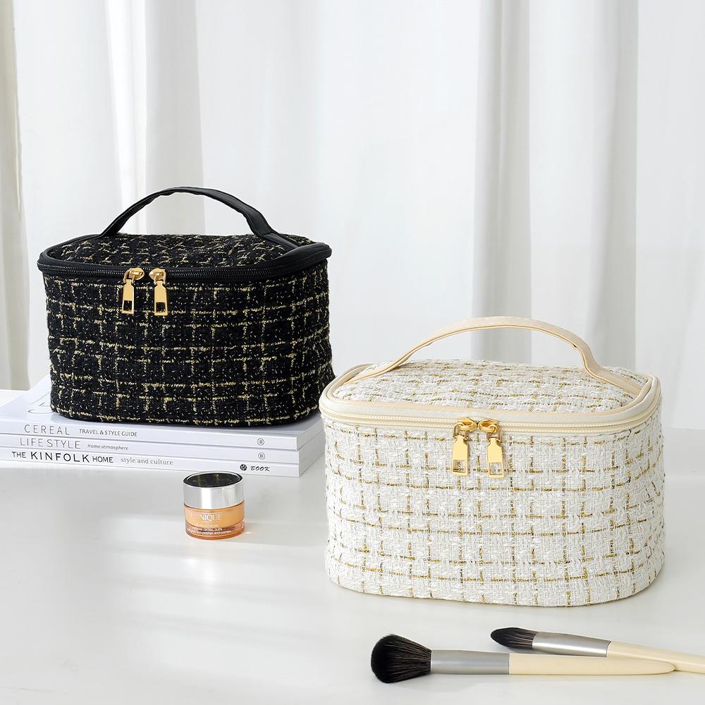 Comet Classic Tweed Large Capacity Cosmetic Pouch