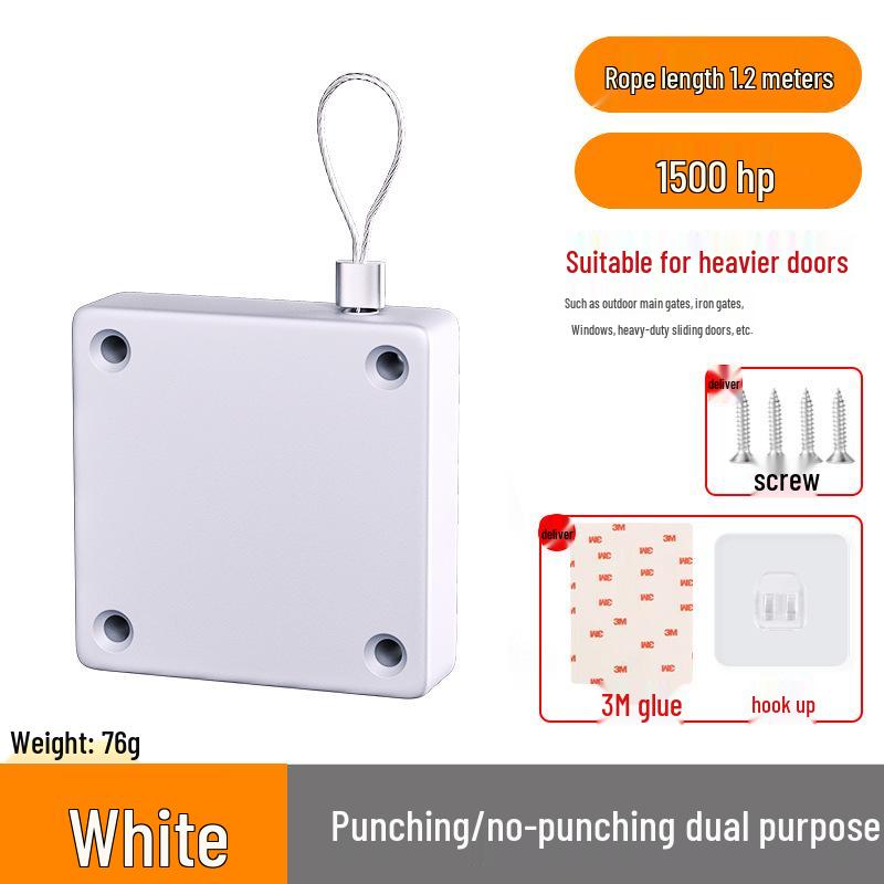 Silent Automatic Door Closer with Pull Rope for Sliding Doors 