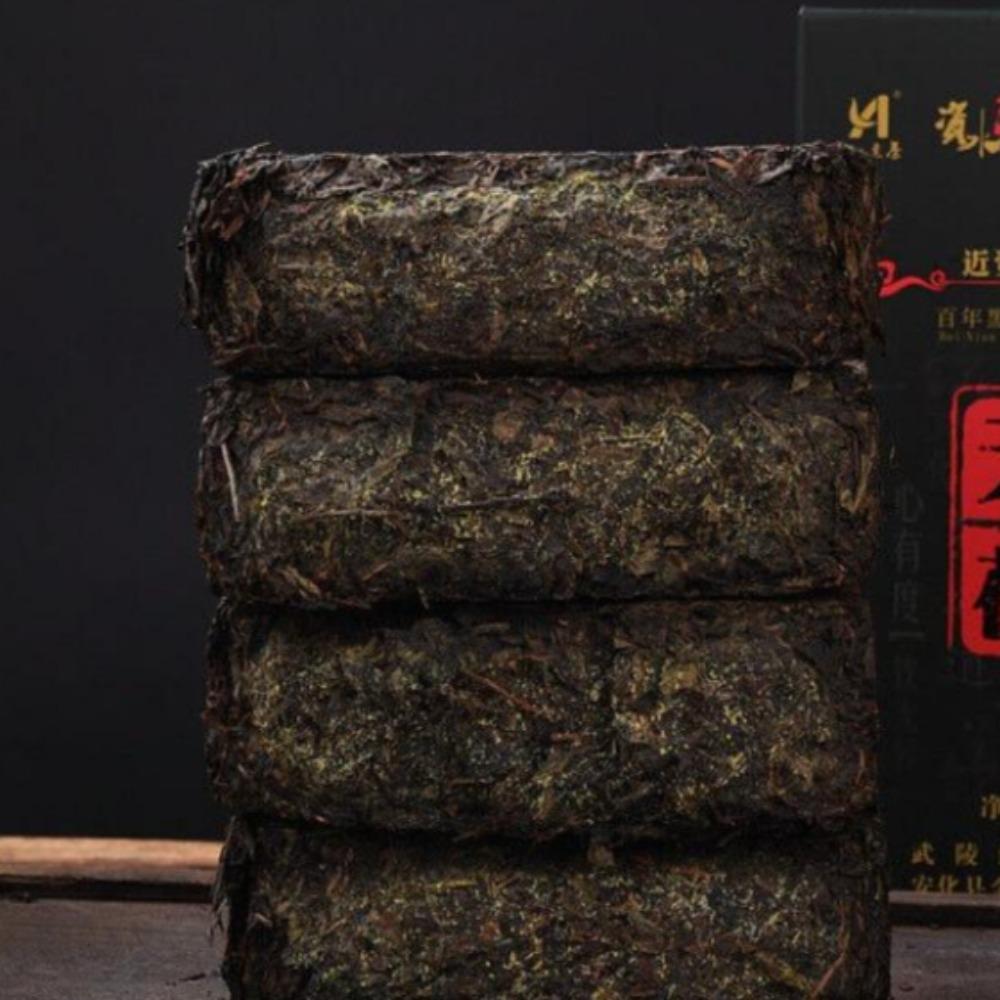 1kg Hunan Tianti Anhua Black Tea Golden Flower Tian Fu Brick Tea Anhua Black Tea