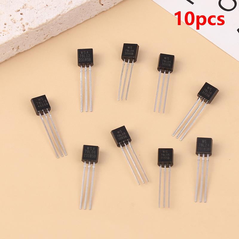 10Pcs Three-Terminal Voltage Regulator Ws78L05 78L06 78L08 78L09 78L12 Accessories