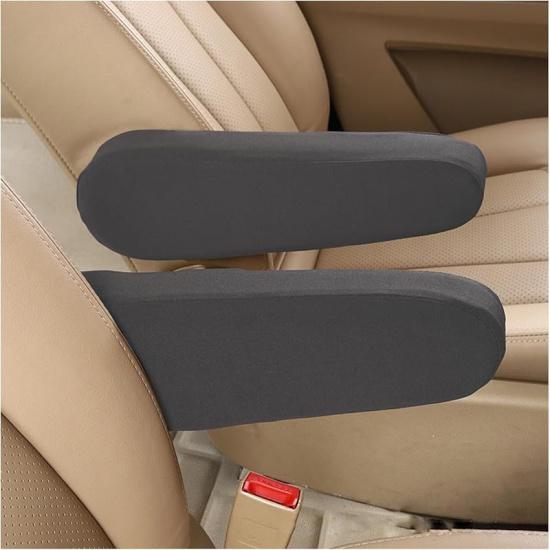 Kewucn 2 PCS Car Front Seat Armrest Covers, Elastic Fabric Auto Seat Armrest Protectors, Universal Seat Arm Rest Cover Replacement, Vehicle Interior
