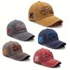 Vintage Cotton Baseball Caps with Embroidered Logo - Distressed Wash, Curved Brim, Unisex Duck Tongue Hat