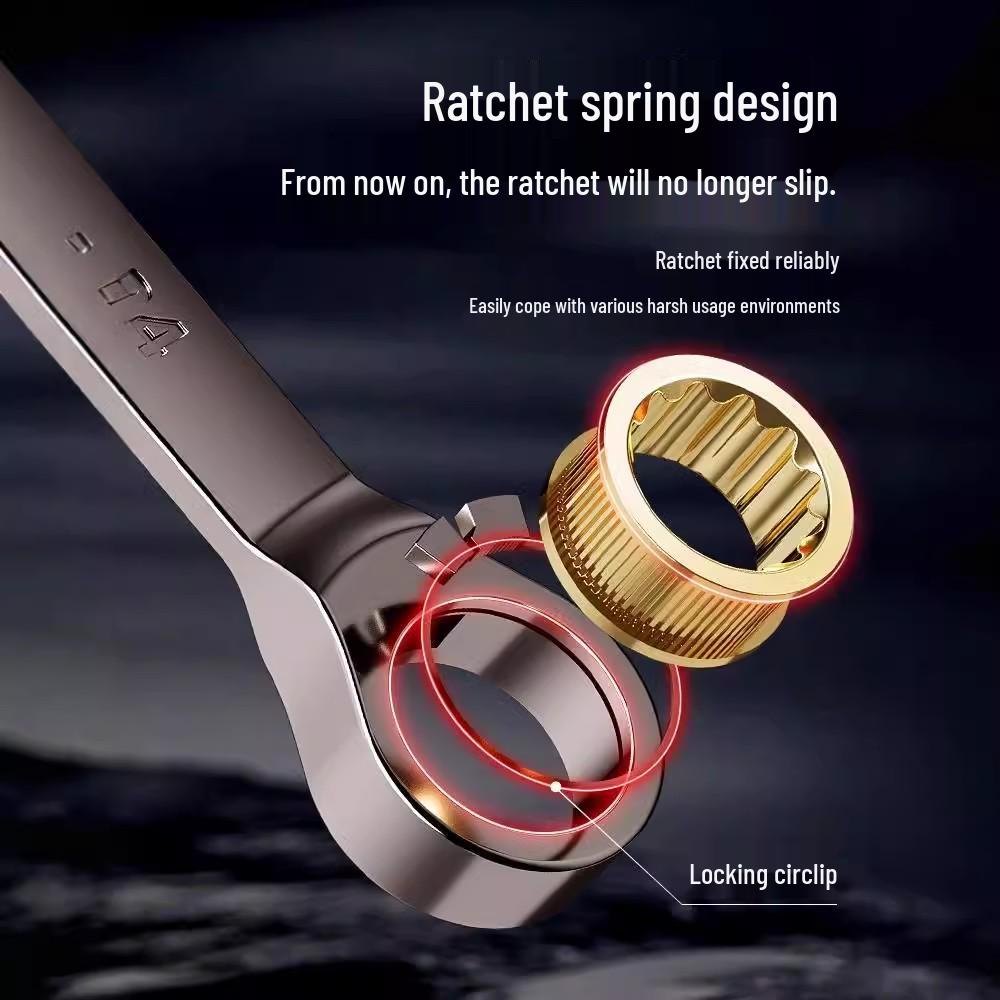 Dual-Use Quick Ratchet Wrench Set - Labor-Saving, Two-Way Plum Blossom Open-End Design
