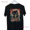 RaUnisex Cat Anime Eating T Shirt Print S M L XL Vintage Washed Fashion Comfortable Soft Slightly Streetwear Graphic