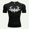 Y2K Compression Shirt Men Fitness Gym Skeleton Sport RunningSleeve T-Shirt For  T-Shirt Rashgard Tops Tee Quick Dry Short Men