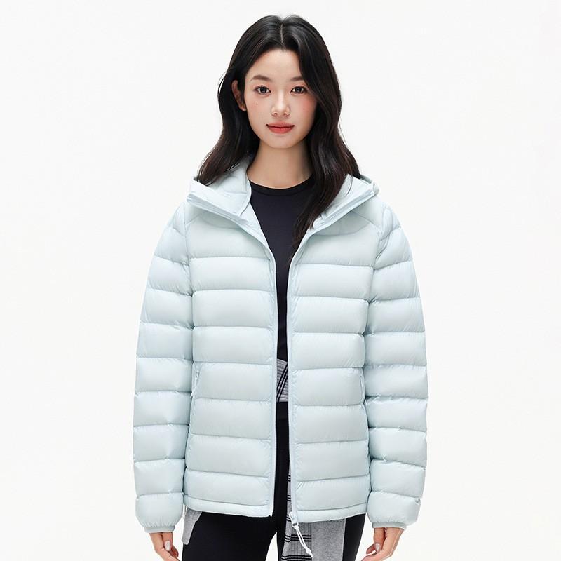 Unisex 90% White Duck Down Winter Hooded Jacket Outdoor Water Resistant Warm Coat