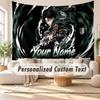 Custom Name Wall Hanging Tapestry,Attack on Titan Decorative Backdrop Tapestry For Dorm Home