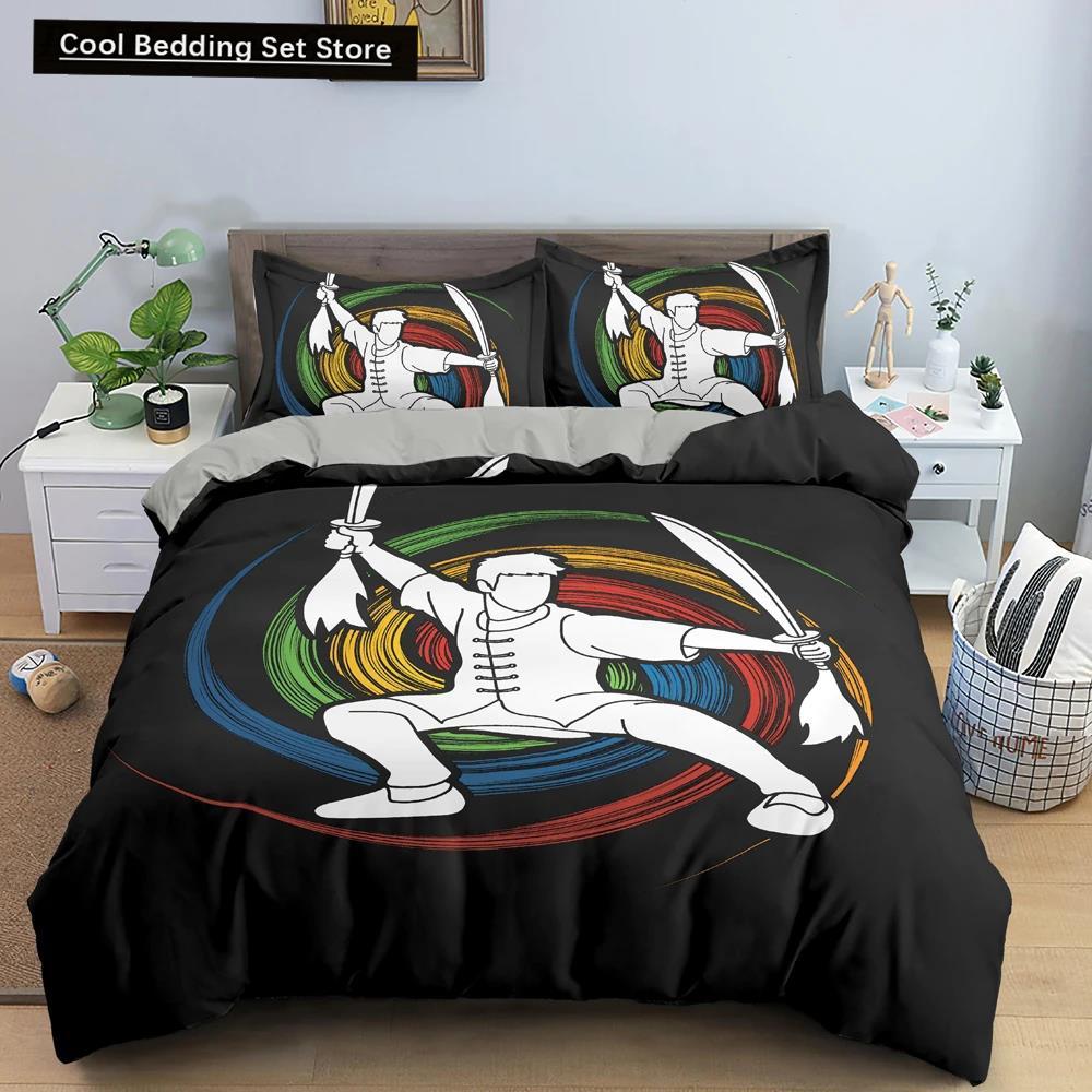 Sportspieler Königin König Bettbezug Skifahren Action Bettwäscheset Teenager Erwachsene Extremsport Weich Schwarz 2/3 Teile Polyester Bettdeckebezug