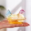 Glass Crystal Hen-Shape Candy Dishes Creative Chicken Fruit Bowl with Lid Table Decoration Dessert Plate Home Decors