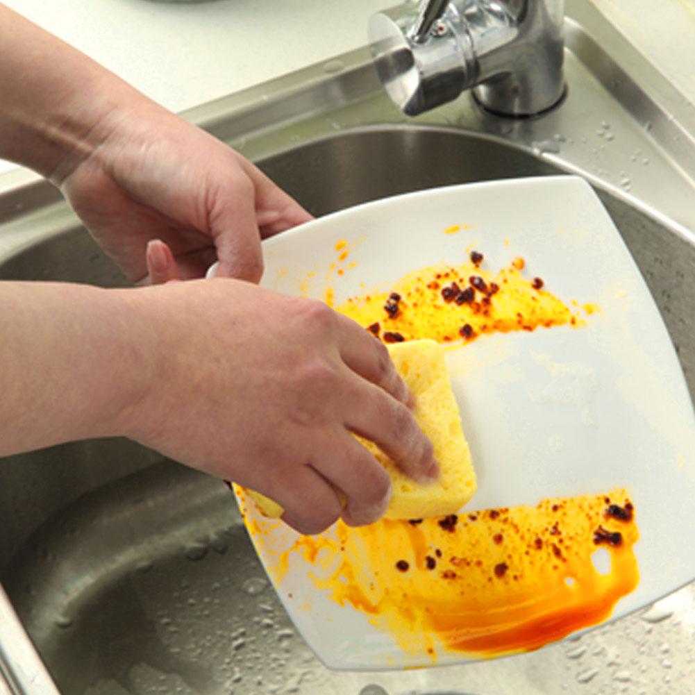 10pcs Household Kitchen Cleaning Sponge Brush Cloth Wiping Rag Dish Washing Tool 1.5x10.8x7cm