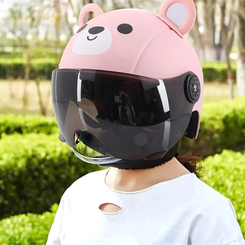Casco de Montar para Niño Ajustable Apariencia Adorable Ultraligero Absorbente de Impactos ABS Casco de Seguridad para Patineta Bici de Niño para Niño