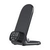 Multi-functional Wireless Charger & Phone Holder with Digital Clock and Bluetooth Earphone Dock