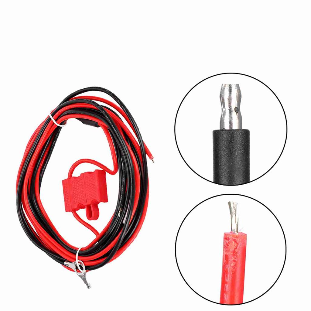HKN4137A ABS   Metal Power Cord with Buckle for MOTOROLA Mobile Radio Black Red
