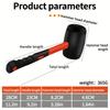 Multi-functional double-headed rubber mallet high elastic rubber hammer head anti-slip fiber handle silent tapping