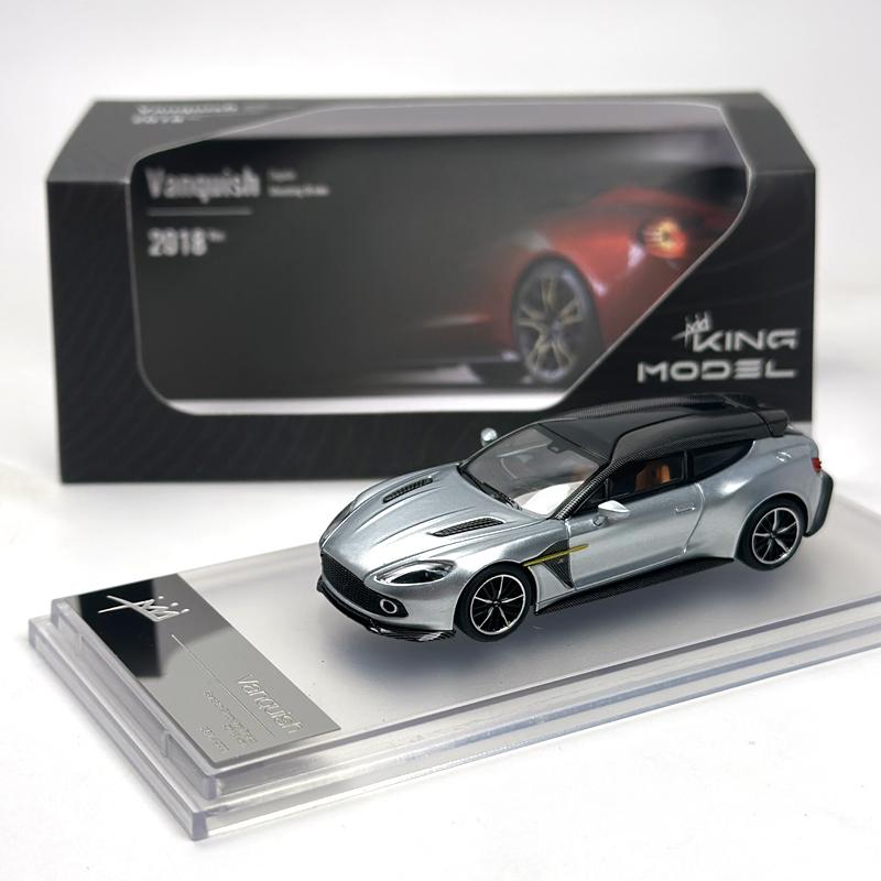 KING MODEL 1:64 KM vanquish zagato shooting brake Black Silver alloy car model серебряный