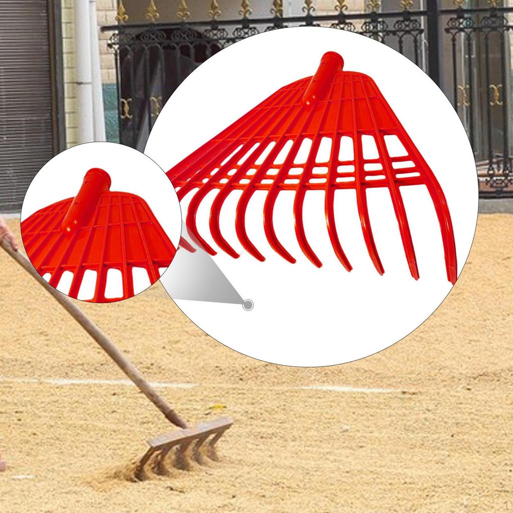 Garden Leaf Rake Head Gardening Removal Tool Heavy Duty Hand Tools Spare Parts with 24 Tines