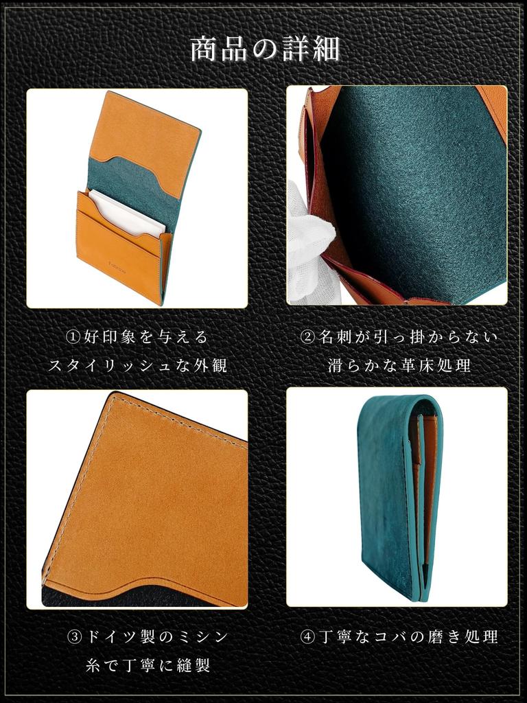 Fabrizio Business Card Holder for Men and Women, Premium Italian Leather, Slim, Stylish, Large Capacity, Genuine Leather (Oliva)