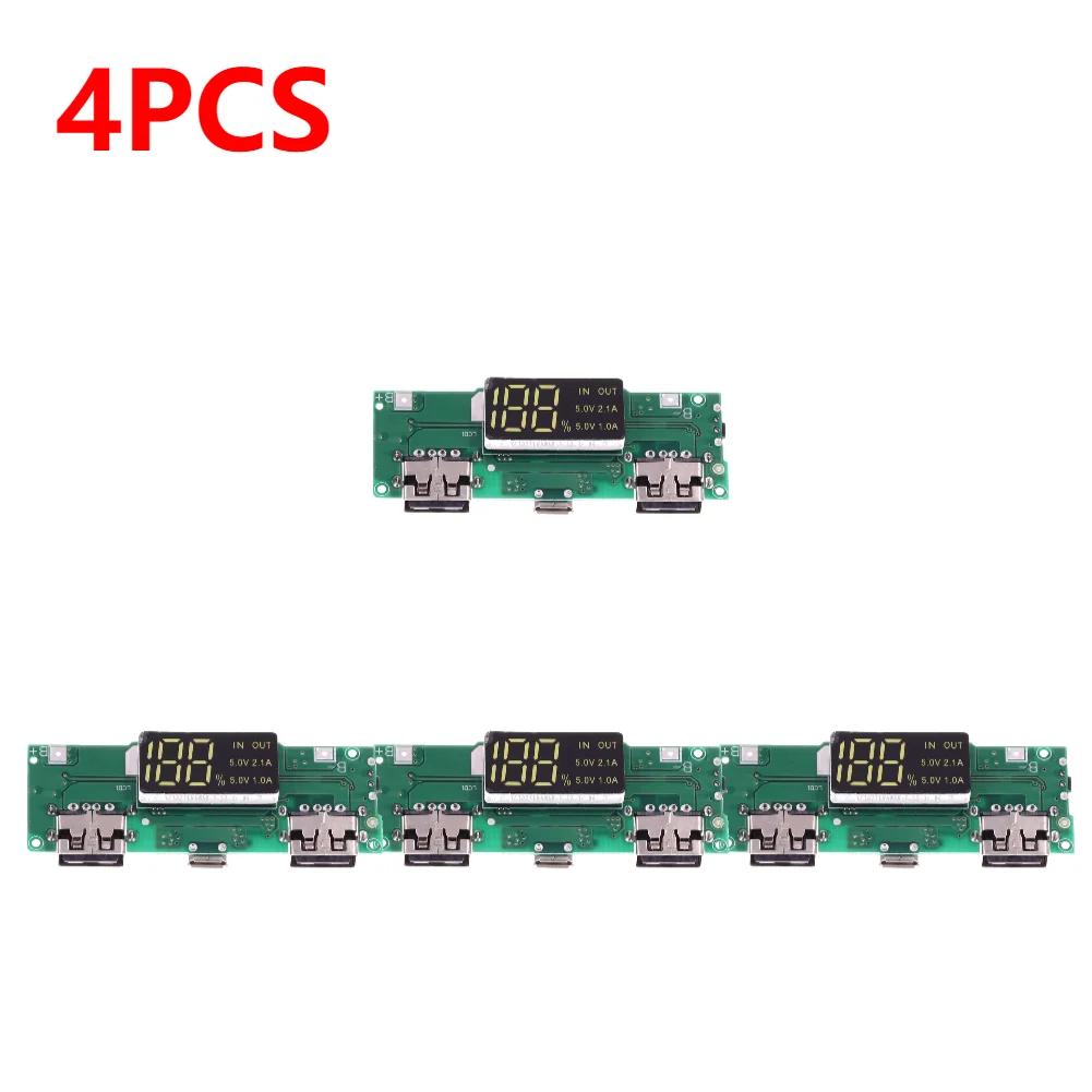 1-10pcs Mini 18650 Charging Module LED Dual USB 5V2.4A 2A /1A Micro/Type-C USB Mobile Power Bank Lithium Battery Charger Board