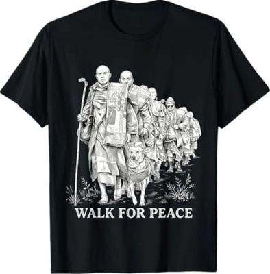 Walk for Peace Monks with Aloka Dog T-Shirt