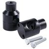 Handlebar Post Handlebar Riser Clamp Inch Black Black Compatible with Drag Star Round 7/8 22.2mm 250, Eliminator, Virago, Zoomer, Monkey, Ape,