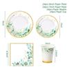 M-Modern-Green Paper Plates Set For 24 People As Shown Sage Green Paper Plates And Napkins Cups Set For Birthday Party Supplies,